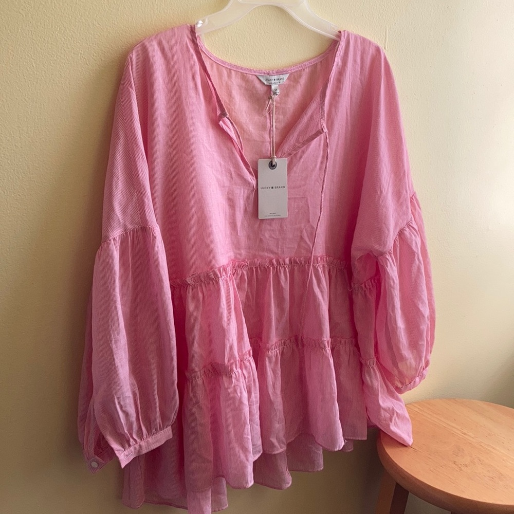NWT Lucky Brand Peasant Blouse